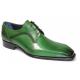 Duca Di Matiste "Spada" Green Genuine Italian Calf Leather Lace-Up Dress Shoes.